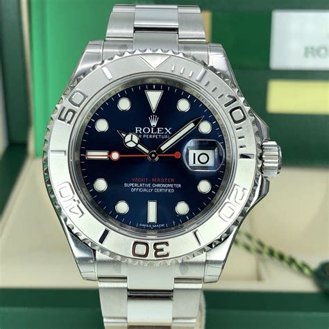 rolex yacht master blue 116622|rolex yacht master platinum bezel price.